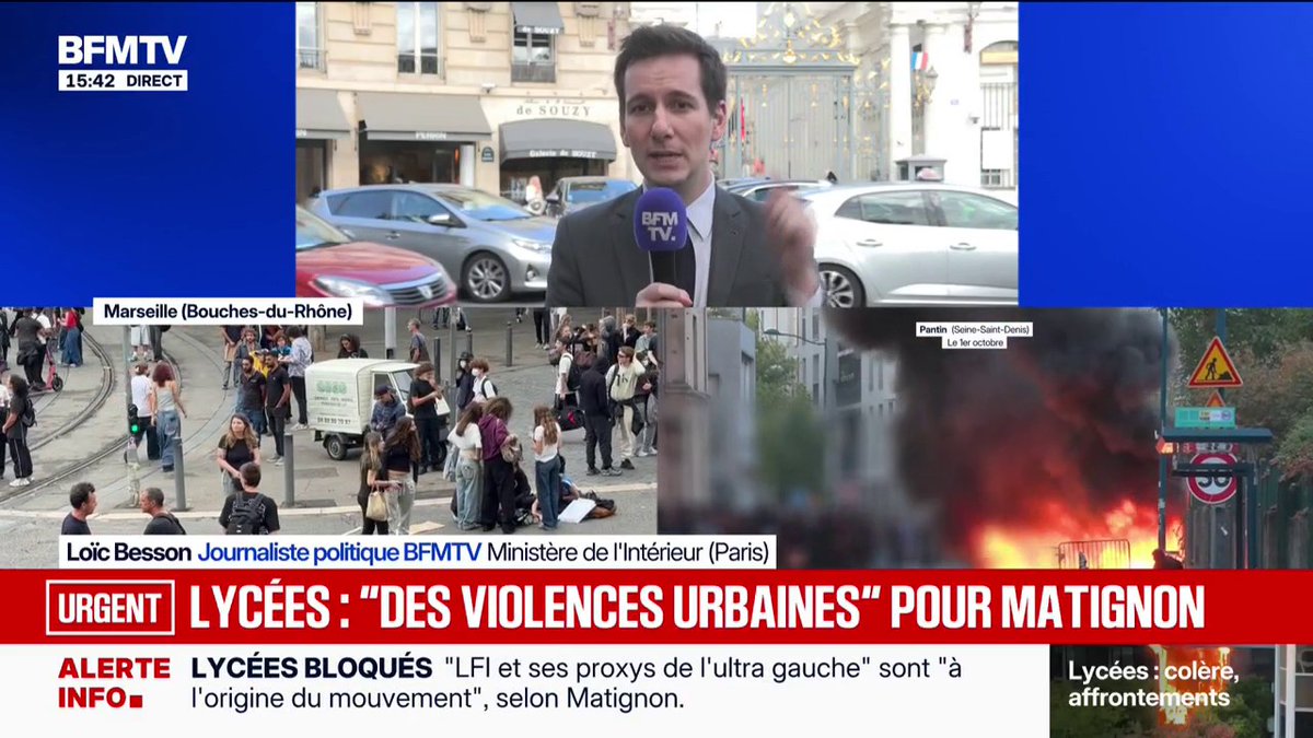 Blocage des lycées: "LFI et ses proxys de l'ultra gauche" sont "à l'origine du mouvement", assure Matignon