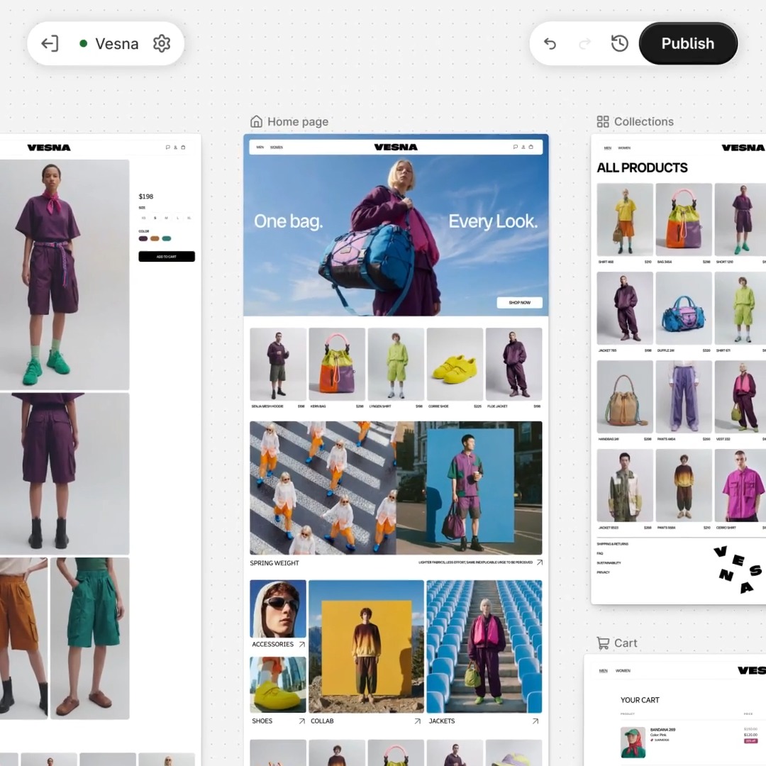 There’s a new way to design stores on Shopify Introducing Canvas See your whole store at once. Click any detail to edit or tell Sidekick what you want to build.