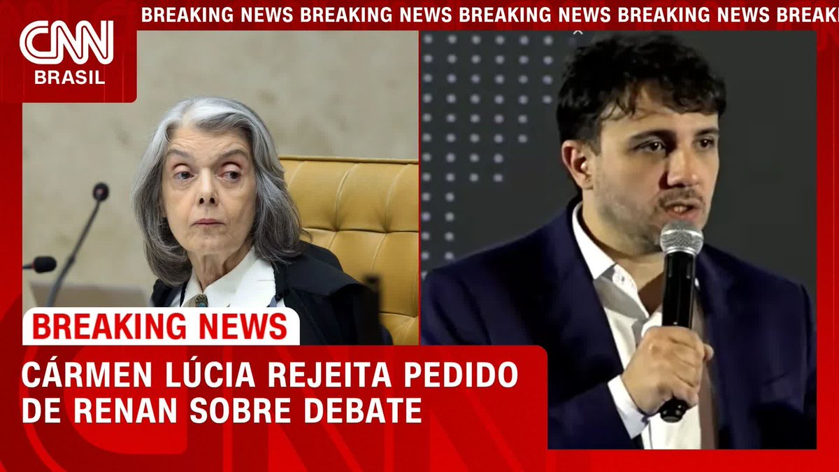 Cármen Lúcia rejeita pedido de Renan sobre debate; Assista #LiveCNNBrasil