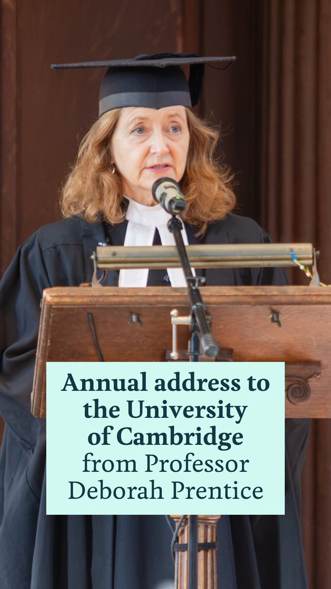 "Cambridge does change... it hasn’t survived for 817 years by staying the same." Today, our Vice-Chancellor Professor Deborah Prentice marked the beginning of the new academic year by giving her annual address to the University in the Senate House. Watch the full address 👇