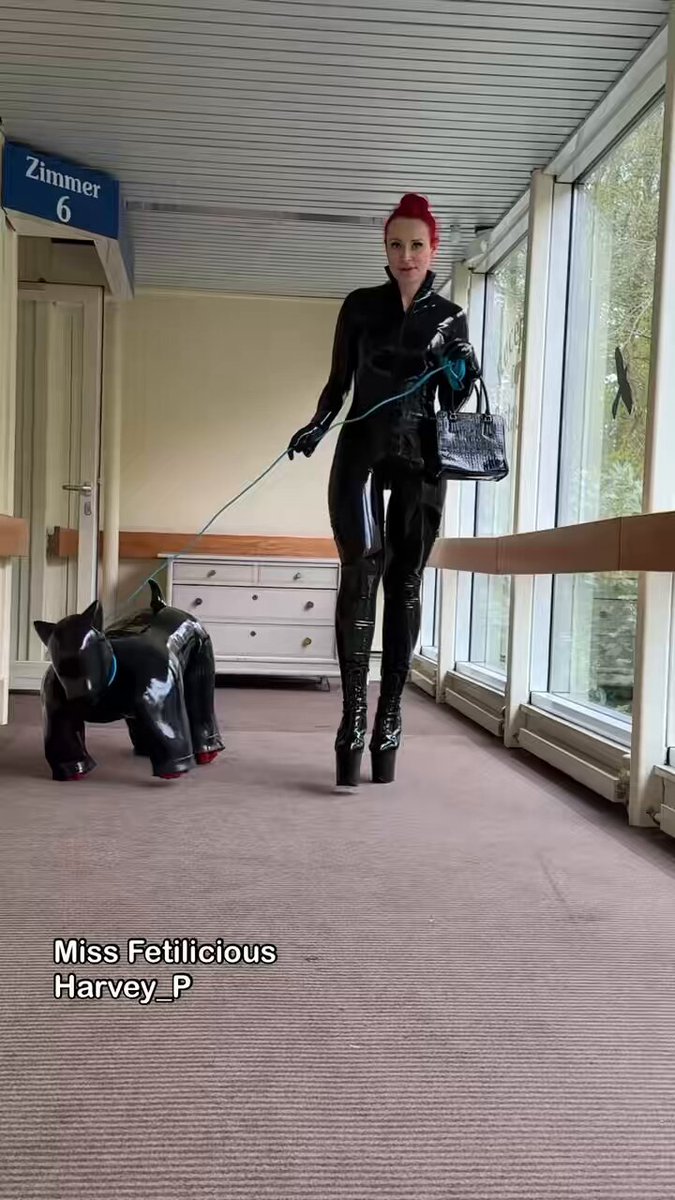 Walking my pet Harvey_P was so much fun! 😁 The silicone puppy suit is from FURRJOI (Use code “MISSF20” for $20 off on orders over $200)
