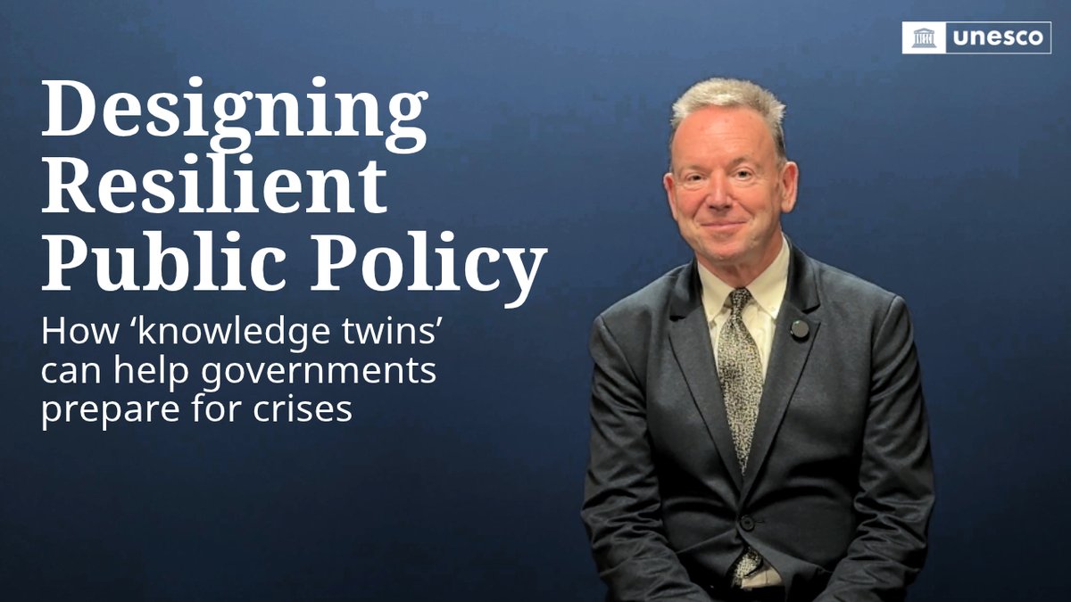 🌍 How can social sciences help governments prepare for crises and design better policies for the future? Geoff Mulgan explains “knowledge twins”: tools that help leaders make smarter, more resilient decisions in uncertain times. At UNESCO, we act as a global laboratory of ideas, supporting countries to build policies that protect people and planet. 🔗