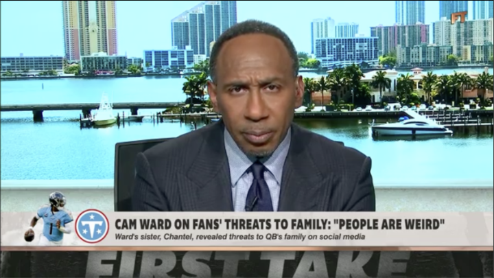 .Stephen A Smith with a powerful statement on online sports discourse.