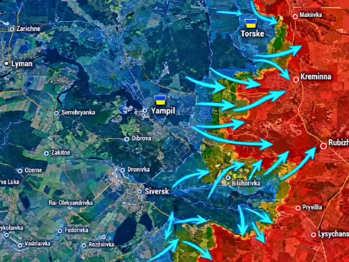 🚨 🇺🇦 UKRAINE ON THE RAMPAGE! Ukrainian forces SMASH through Russian defense lines to capture Yampil &amp; Torske—Russian troops forced into a DESPERATE RETREAT toward Kreminna!