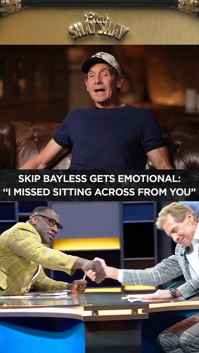 .Skip Bayless: "Love ya, man." shannon sharpe: "Love ya, bro."