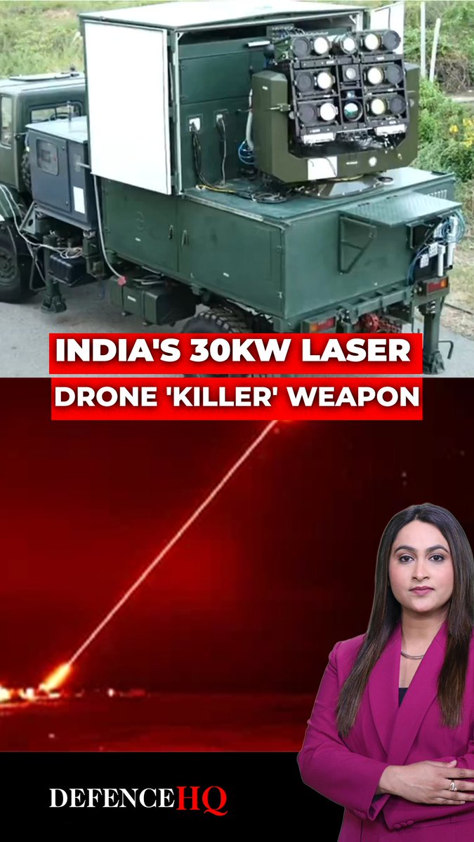 India’s New DRDO Laser Weapon: How DRDO's 30kW Drone Killer Changes Modern Warfare India is changing the economics of modern air defence. A drone costing only a few thousand dollars can force an army to fire a missile worth hundreds of thousands or even millions. Now, India’s Defence Research and Development Organisation (DRDO) is preparing a revolutionary answer: instead of launching an expensive interceptor, it wants to burn drones out of the sky with a high-energy beam of light. India's indigenous 30-kilowatt truck-mounted laser weapon, which is officially moving from successful trials toward industrial mass production. Designed to neutralise fixed-wing UAVs, drone swarms, and surveillance sensors at ranges of up to five kilometres, this Directed Energy Weapon (DEW) could become the ultimate shield in India’s air-defence network Divya Kochar