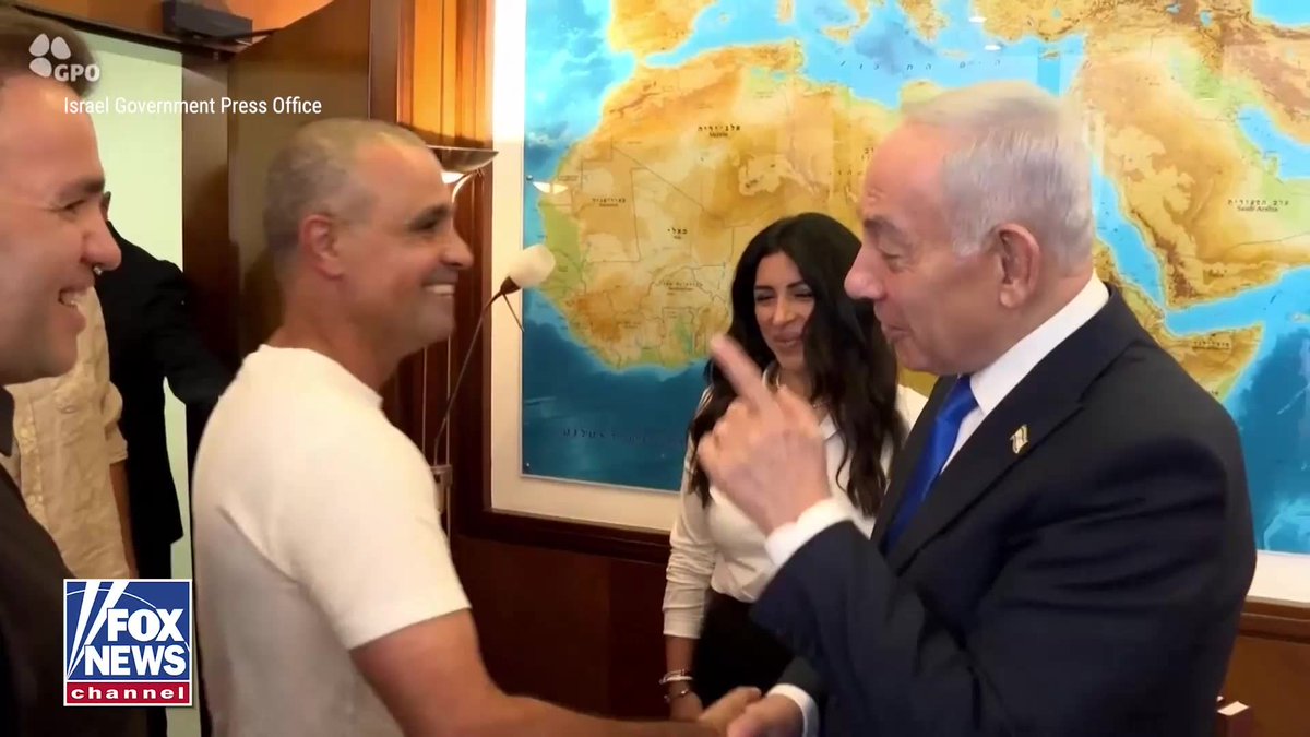 Israeli Prime Minister Bibi Netanyahu comes face-to-face with some of the passengers who helped stop a midair catastrophe aboard the FlyDubai jet. Yaniv Hayun describes rushing into the cockpit as the Tel Aviv-bound plane plunged, pulling the alleged attacker away from the controls and then grabbing them himself until others could take over. The chaos erupted after the co-pilot allegedly stabbed Captain Smit Machchhar. The wounded captain managed to unlock the cockpit, allowing passengers to intervene before the plane eventually landed safely in Saudi Arabia.