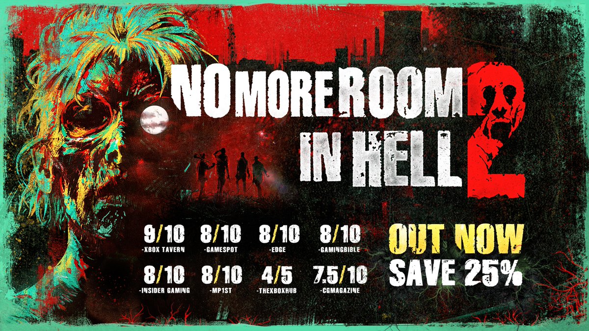 We've seen and heard a lot of love for No More Room in Hell 2, so we wanted to commemorate this moment! 🚨 1 million players since 1.0 launch 🧟 1.3 billion zombies slayed 🚁 22 million Responders extracted 🛒 Steam Autumn Sale (25% off!) For more info, check out the blog ⤵️