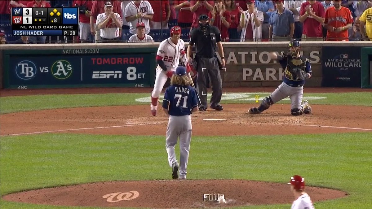 7 years ago, the Nationals had a magical bottom of the 8th in their 2019 Wild Card game against the Brewers Here’s that half inning in its entirety