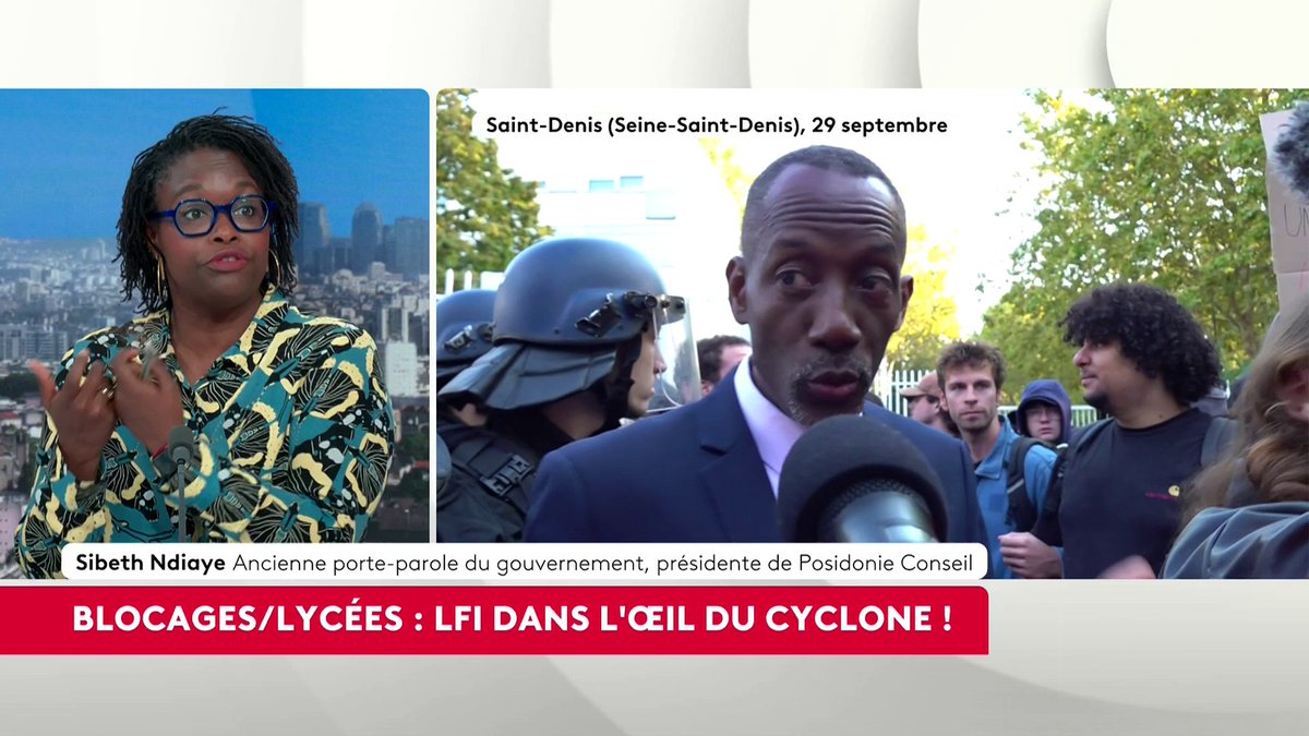 🔴 🗣️ Lycées : "Ce serait un mouvement de gilets jaunes, ce serait un mouvement de salariés de la SNCF, ce serait n'importe quoi, vous auriez la France insoumise qui serait aux avant-postes", estime l'ancienne porte-parole du gouvernement Sibeth Ndiaye. #AvantLe20h #canal16