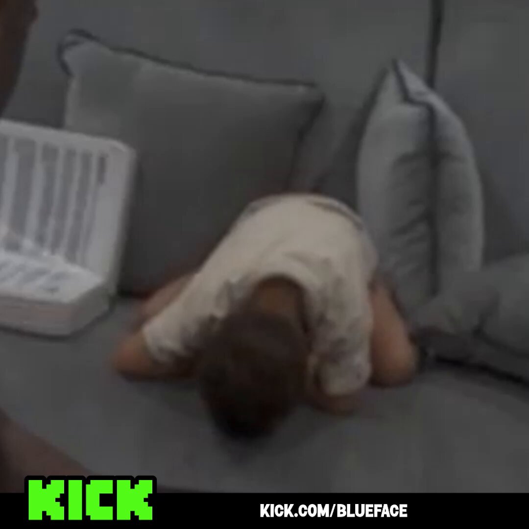 Chrisean Jr. almost FALLS OFF the couch headfirst after refusing candy from Blueface 😳😢