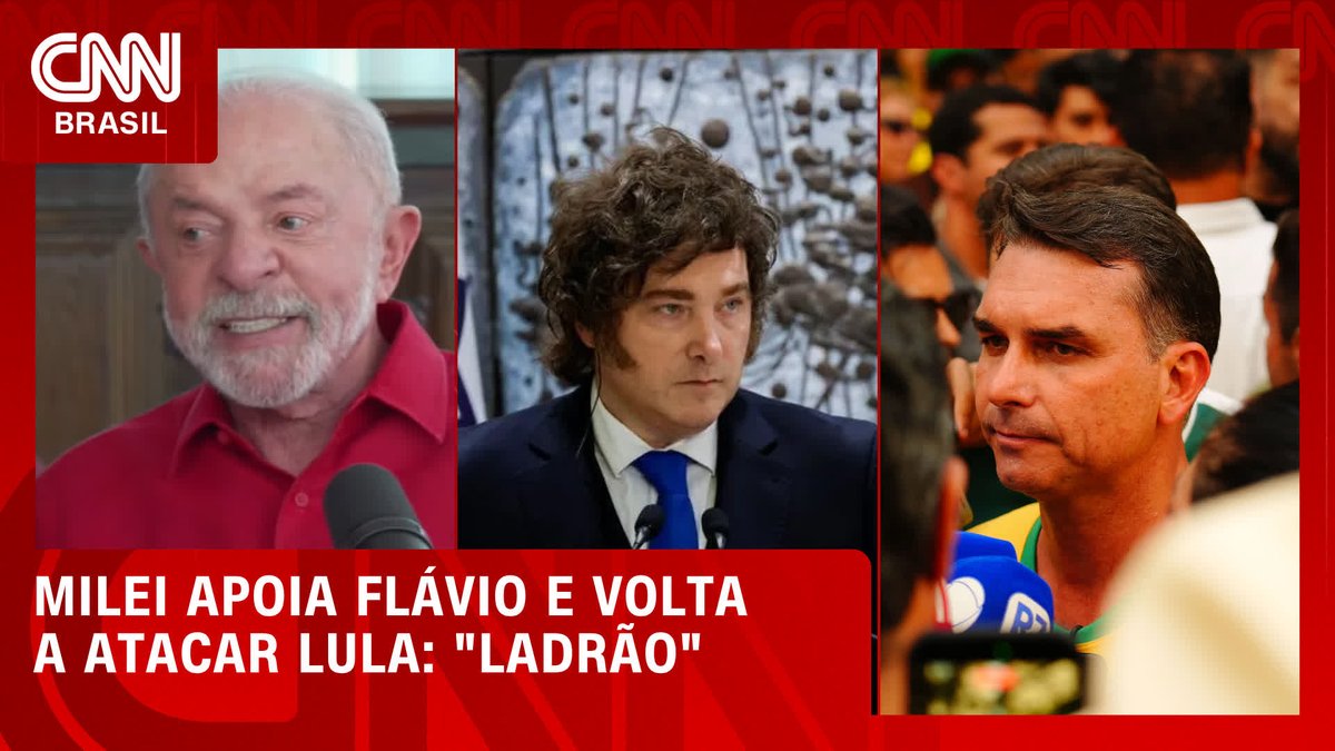 CARACA, o Presidente MILEI chamou de Presidente de LADRÃO de novo. E não apenas isso, declarou TOTAL APOIO ao Flávio Bolsonaro nessas eleições.