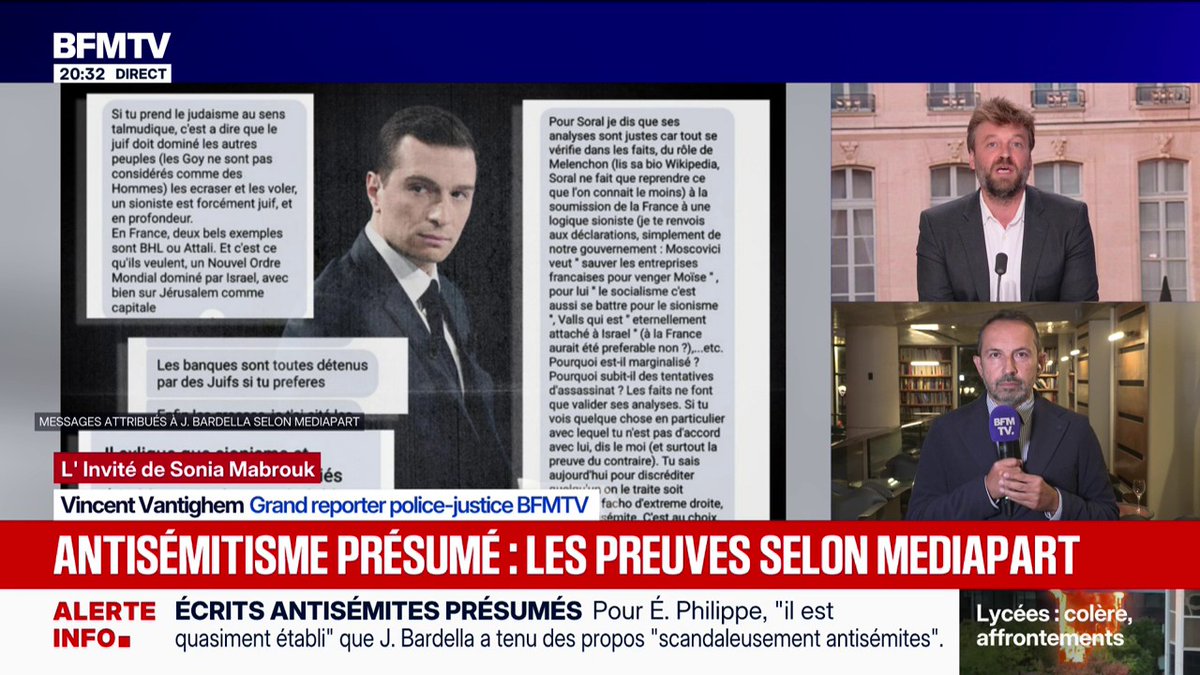Écrits antisémites attribués à Jordan Bardella: "Tout ça se terminera devant la justice", déclare Sébastien Chenu, vice-président du RN