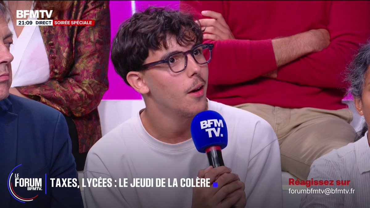 💬 "Il faut dénoncer les violences que subissent les lycéens au quotidien" ➡️ Walid Mansouri, lycéen à Saint-Denis et mobilisé sur les blocages #FORUMBFMTV