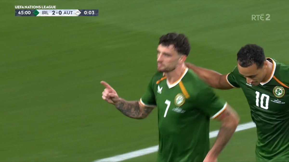 🇮🇪 2-0 🇦🇹 It's two for Troy, and it's two for Ireland. The Betis man converts from the spot after Ryan Manning was fouled inside the box #rtesport 📺Watch live on RTÉ2 and RTÉ Player