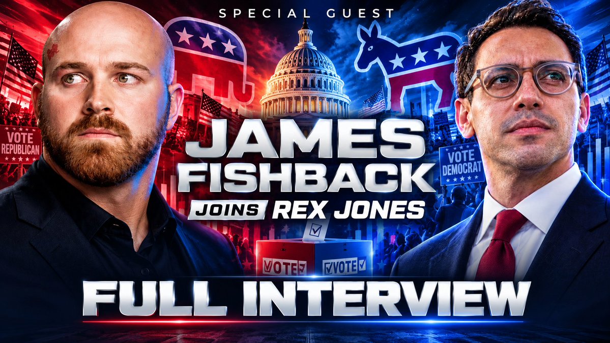 🔥POWERFUL: Firebrand James Fishback Calls On Restoring America To The 1776 Framework That Rejects Foreign Wars, Reverses The Immigration Invasion, & Abolishes The Murder Of Future Generations! "We Don't Need An Evolution In Our Politics, We Need A Revolution In Our Politics! We Need Rebels In Our Midst! Incremental Reform Never Has Saved Our Country, And It Never Will!" TOPICS COVERED: ➤Sarah Huckabee Sanders' Welfare To Work Ad ➤Election Fraud Republicans Have Committed Against Their Voters ➤The Current Congress Is The Least Productive In US History ➤How To Get Illegal Immigrants To Self Deport ➤Is It Too Late For Republicans To Turn Things Around Before Midterms? ➤Abortion Is A Holocaust Against Americans That Must Be Abolished ➤Hasan Piker Cracks The Whip On James Talarico & MUCH MORE! THIS IS A MUST-WATCH/SHARE INTERVIEW! James Fishback Alex Jones Network Rex Jones