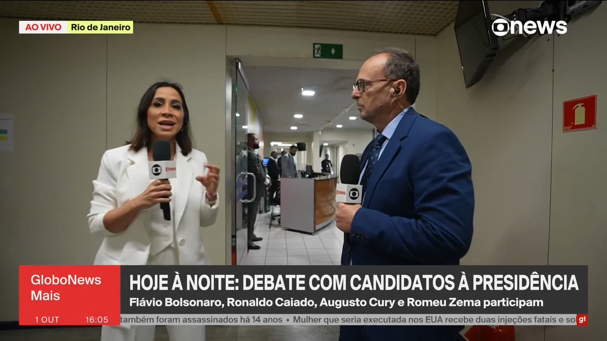 Direto dos Estúdios Globo, Julia Duailibi e Octavio Guedes mostram bastidores e preparativos para o debate na Globo com candidatos à Presidência, que acontece nesta quinta (1º), às 21h30. ➡️ #GloboNewsMais - de segunda a sexta, às 16h, na #GloboNews #eleições2026 #debate
