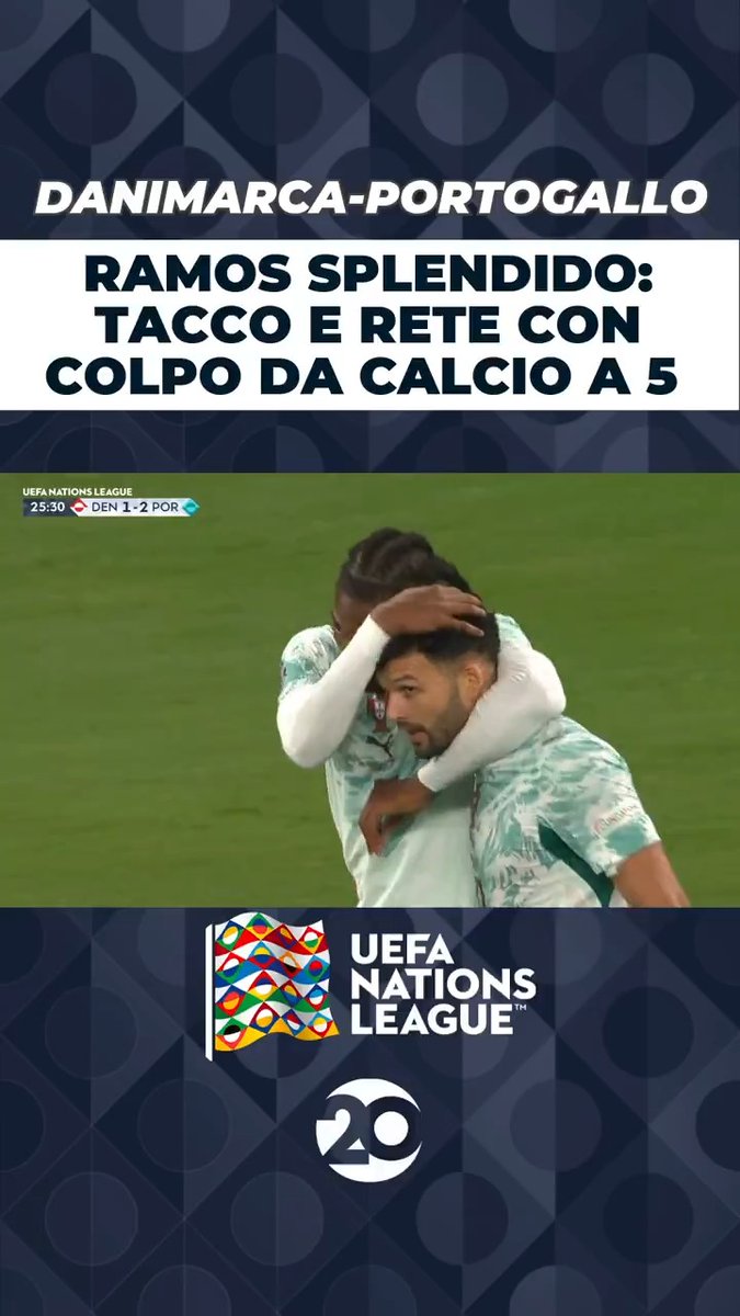 Gonçalo #Ramos strepitoso! Inizia l’azione con un tacco sensazionale e conclude con la punta docile #SportMediaset #NationsLeague