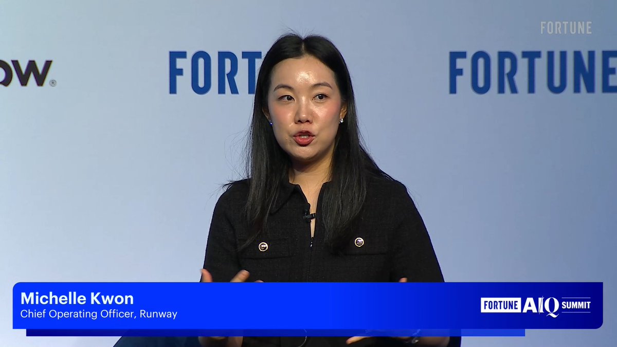 Using AI “is not a proxy for your productivity or you doing a good job at work,” Runway COO Michelle Kwon tells #FortuneAIQSummit.