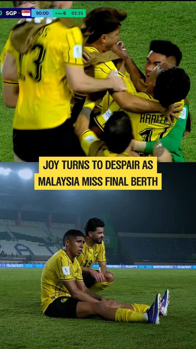Ecstasy to heartbreak for Malaysia 💔🇲🇾 They thought they'd done enough at the final whistle to reach the final, until they heard the news from the other Group A match... #FIFAASEANCup | September 25-October 6 | SBS On Demand 📺