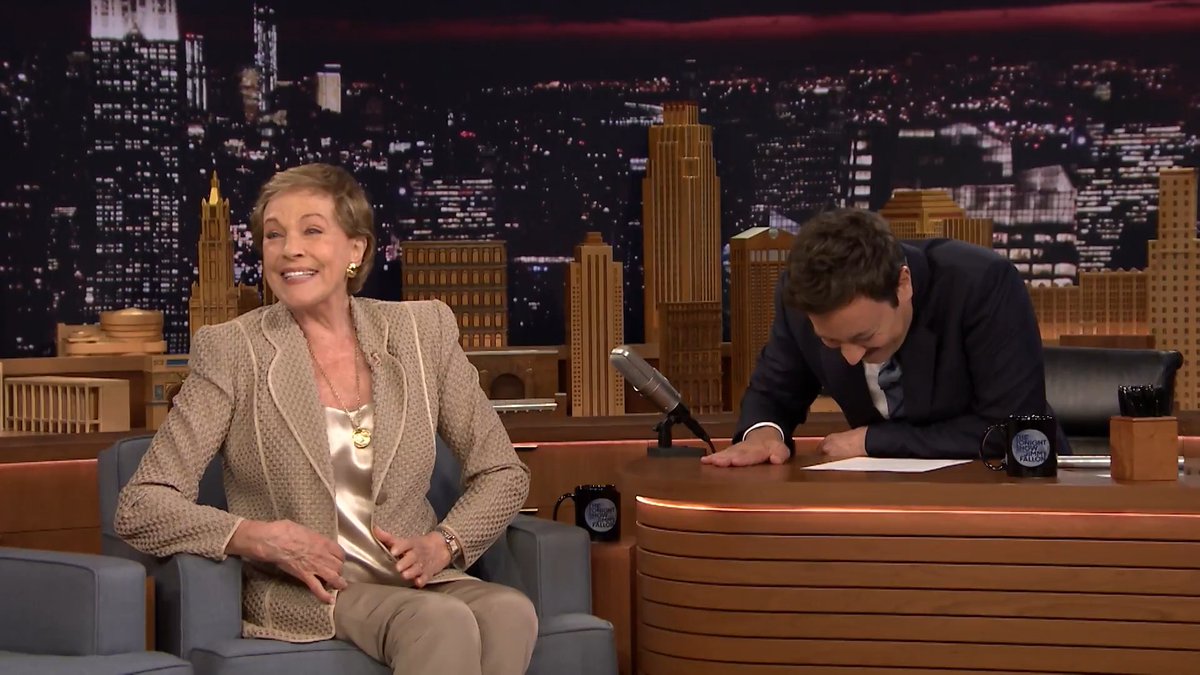 Happy birthday to the radiant Julie Andrews! #FallonFlashback Original Air Date: July 1st, 2017