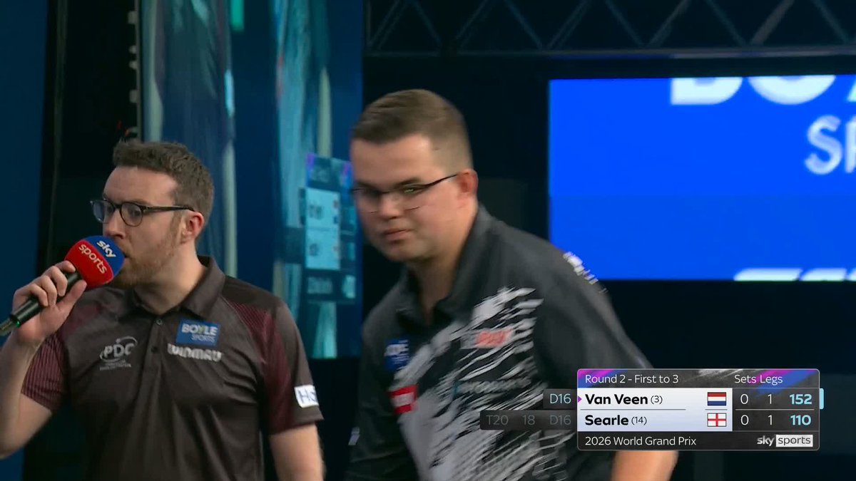 Delightful from the Dutchman! Gian van Veen conjures a sublime 152 checkout to regain the lead in the opening set! 📺 #WGPDarts | R2