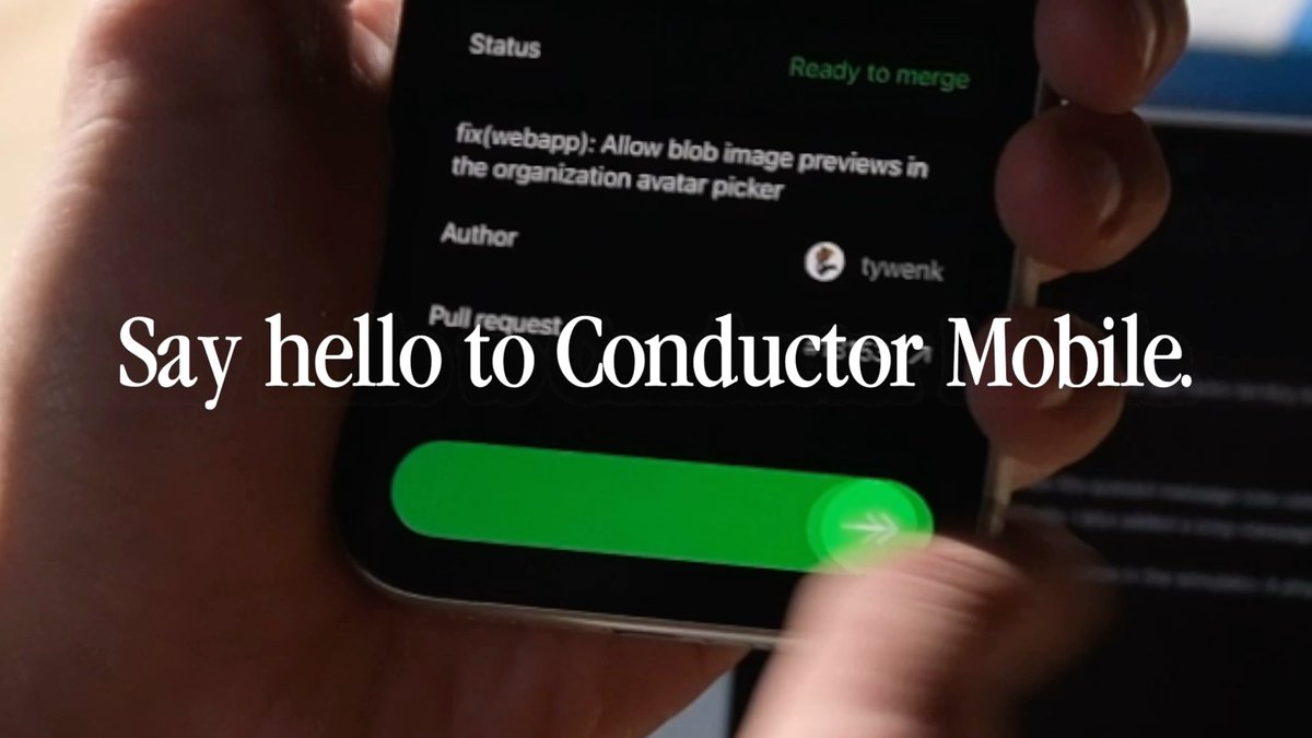 Introducing Conductor Mobile! Run a team of cloud agents from your iPhone, live now in the App Store.