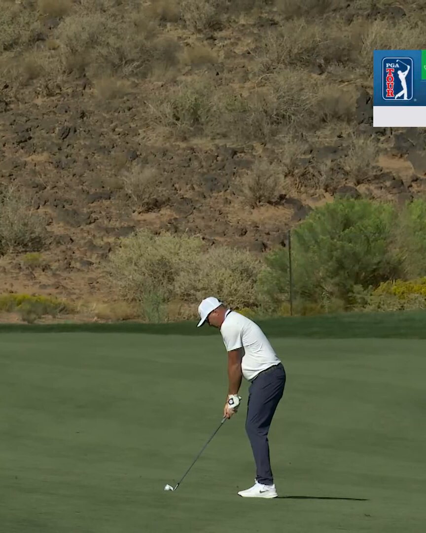From 186 yards out ... Kevin Roy using the back stop to perfection Bank of Utah Championship 🦅