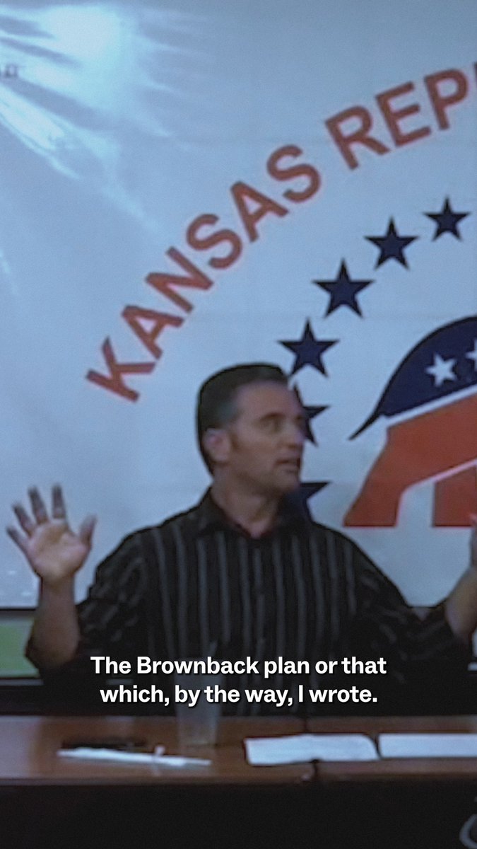CAUGHT ON TAPE: In this newly unearthed video, Ty Masterson, a longtime ally of Sam Brownback, admits he wrote the disastrous Brownback tax experiment.The Brownback Plan = The Masterson Plan