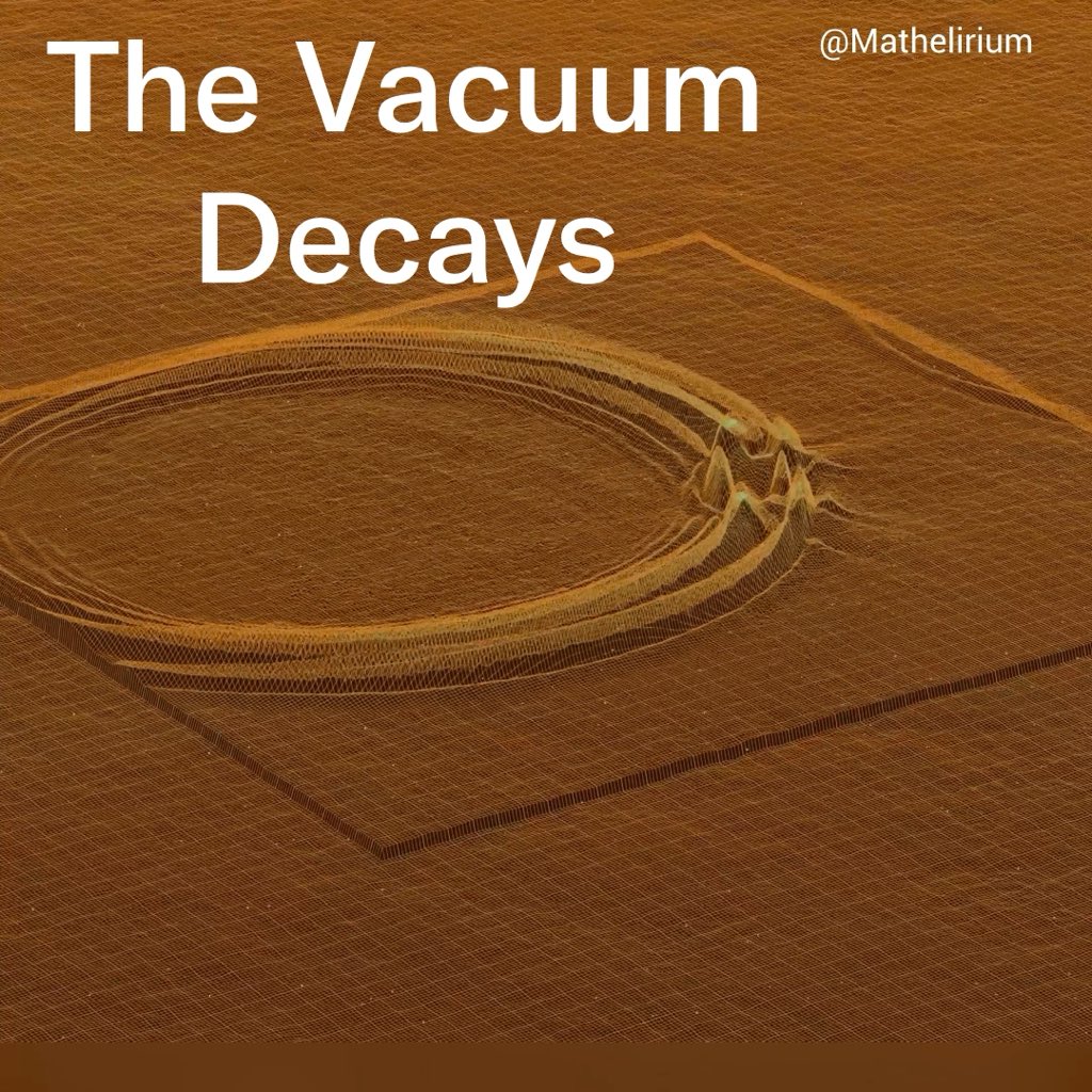 The vacuum is not always stable Using the nonlinear Klein-Gordon equation, bubbles of a lower-energy state erupt across the fabric expand, collide and leave oscillating remnant behind called Oscillons.