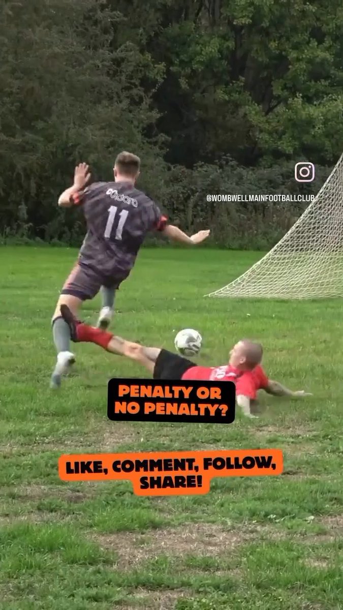 Easy penalty and red card. Ref: “No chance.”