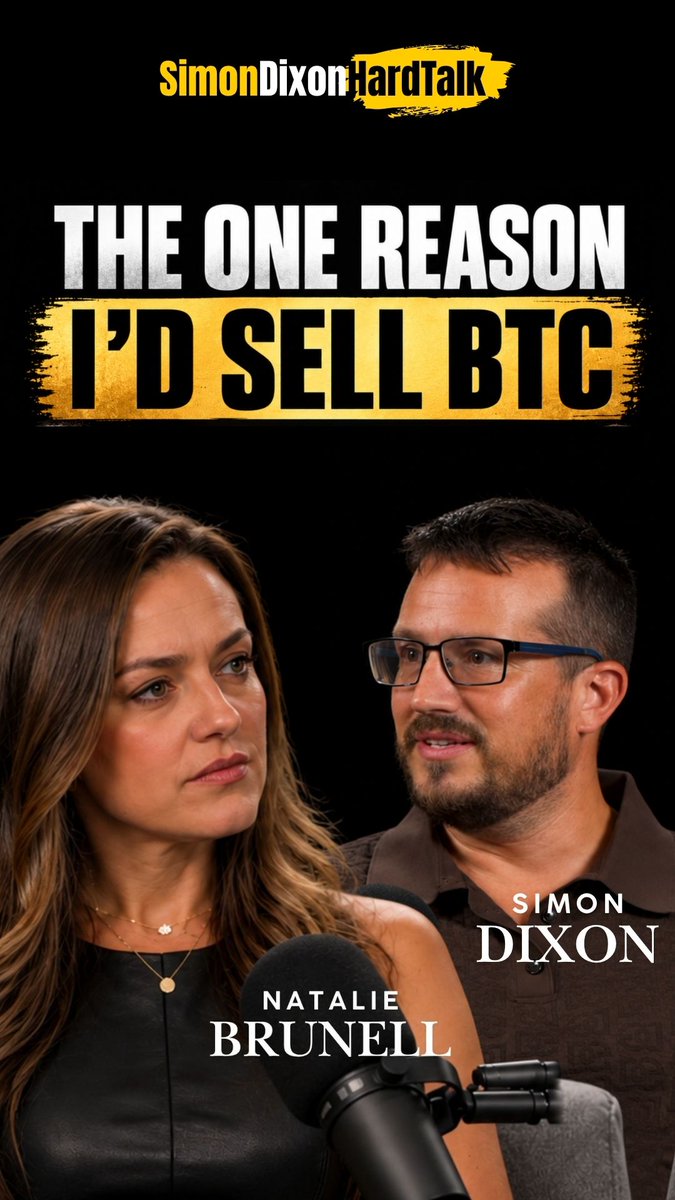 🔴 PREMIERE Today at 6pm BST / 1pm EDT If this happens, I will sell all my Bitcoin and buy Gold | Simon Dixon w/ Natalie Brunell (Ad-Free) Set a reminder👇