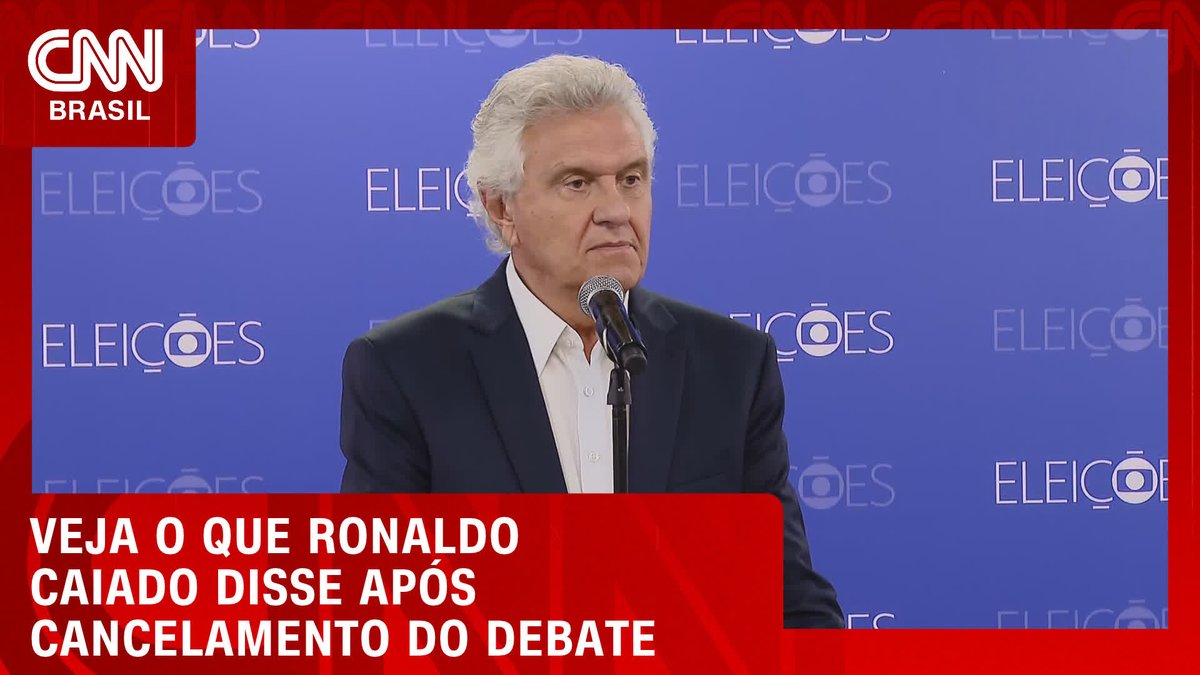 Ronaldo Caiado conversa com a imprensa após cancelamento do debate; assista #CNNPrimeTime