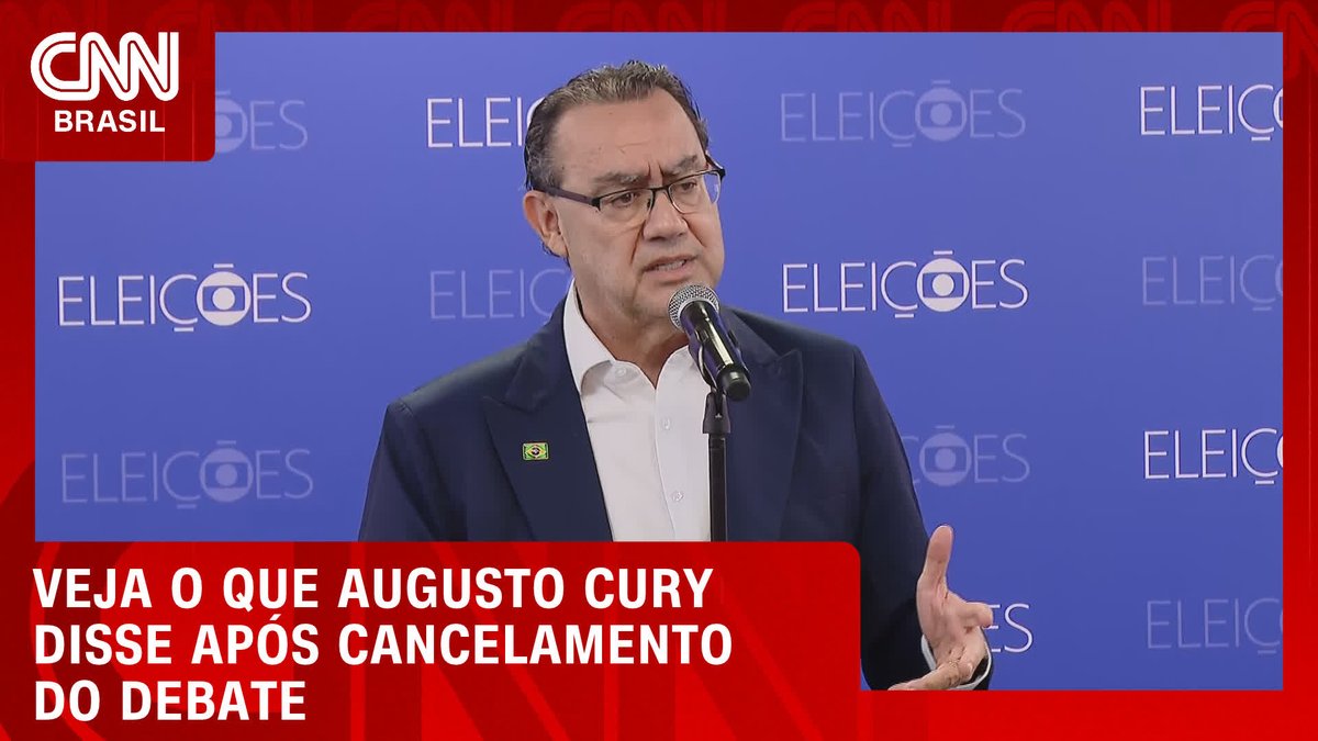 Augusto Cury fala com a imprensa após debate ser cancelado; assista #CNNPrimeTime