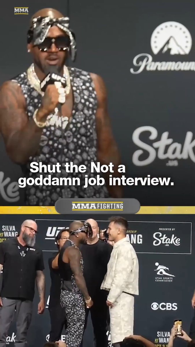 King Green was not having it with the quiet crowd at the #UFC332 press conference: "It's too quiet in this motherf*cker! … This is the fight to see. We came to steal the show like a thief in the night."
