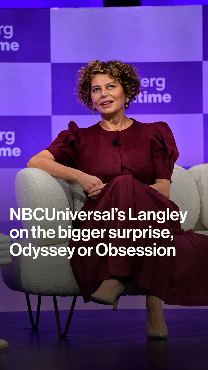"We caught lightning in a bottle." NBCUniversal Entertainment Chairman Donna Langley shared which movie success suprised her more, The Odyssey or Obsession at #BloombergScreentime