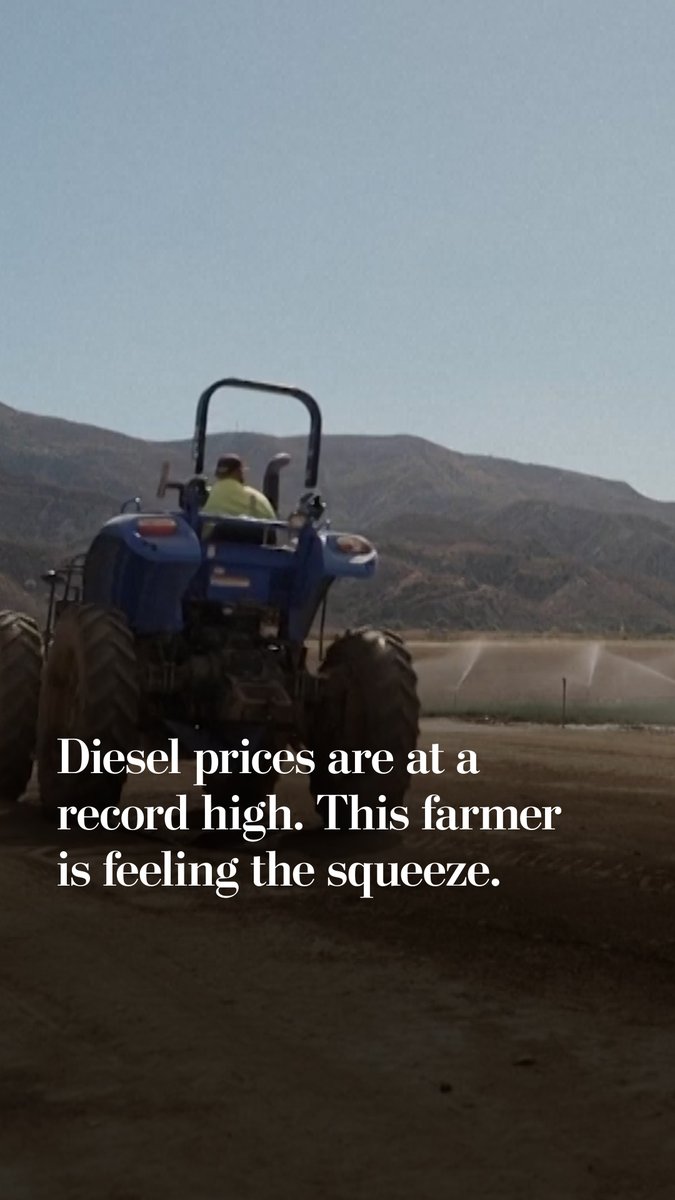 Diesel reached a record $6.53 a gallon this week, according to AAA’s national average. As a fourth-generation farmer and the founder and owner of Underwood Farms, Craig Underwood has been hit hard by the high diesel costs.