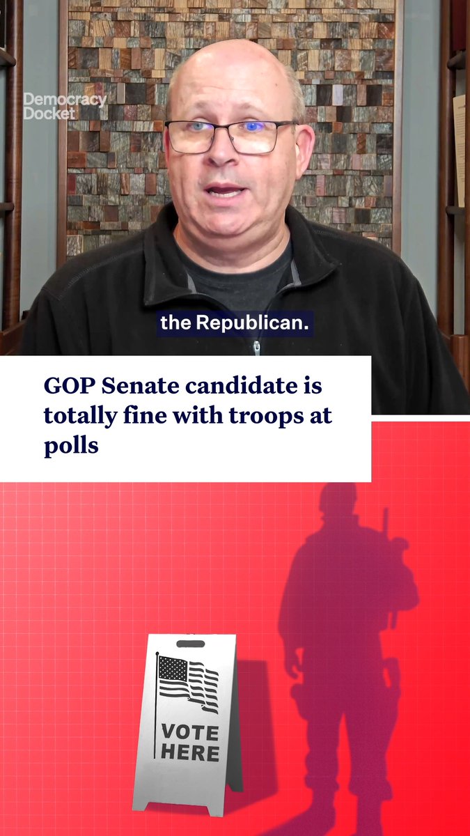 Rep. Mike Collins, the GOP candidate for Georgia’s U.S. Senate seat, recently said he was “fine” with the idea of Trump sending federal troops to voting sites. “It may be fine with you,” Marc Elias says, “but it’s not fine with federal law.” Keep watch on the people rewriting the rules: