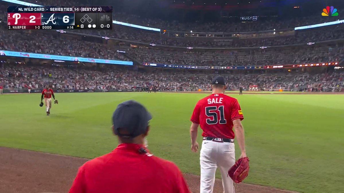 Chris Sale is coming into the game 👀