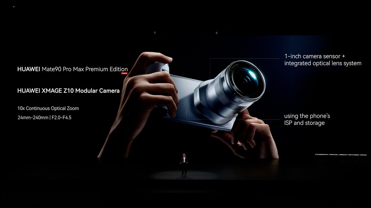 Huawei Executive Director and Chairman of the Board of Directors of the Consumer BG Yu Chengdong introduces the fully self-developed HUAWEI XMAGE Z10 modular camera, shaping a new frontier for premium phonetography!