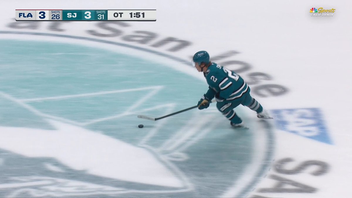 LUCA CAGNONI!! 🦈 His first NHL goal is the San Jose Sharks Energizer OT winner!