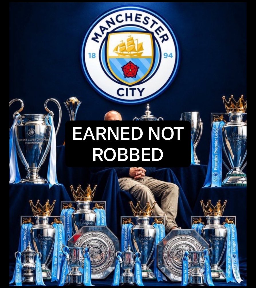 Calling Man City “cheaters” is wild 😂 If they broke financial rules, punish them according to the rules. But that doesn’t mean they bribed referees, fixed matches, or bought trophies. Football was still won on the pitch. And we played the best brand of football in England 🏴󠁧󠁢󠁥󠁮󠁧󠁿 🏆💙