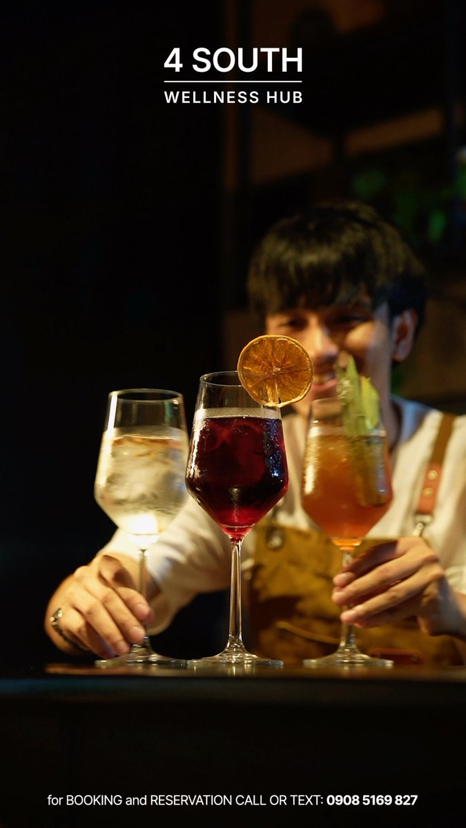 Start your weekend with a good drink! 🍷 4 South Wellness Hub is your hidden gem, a speakeasy wellness spa where you can relax, sip, and hang out. Come unwind with us! 🍃 🌐: #4SouthWellnessHub