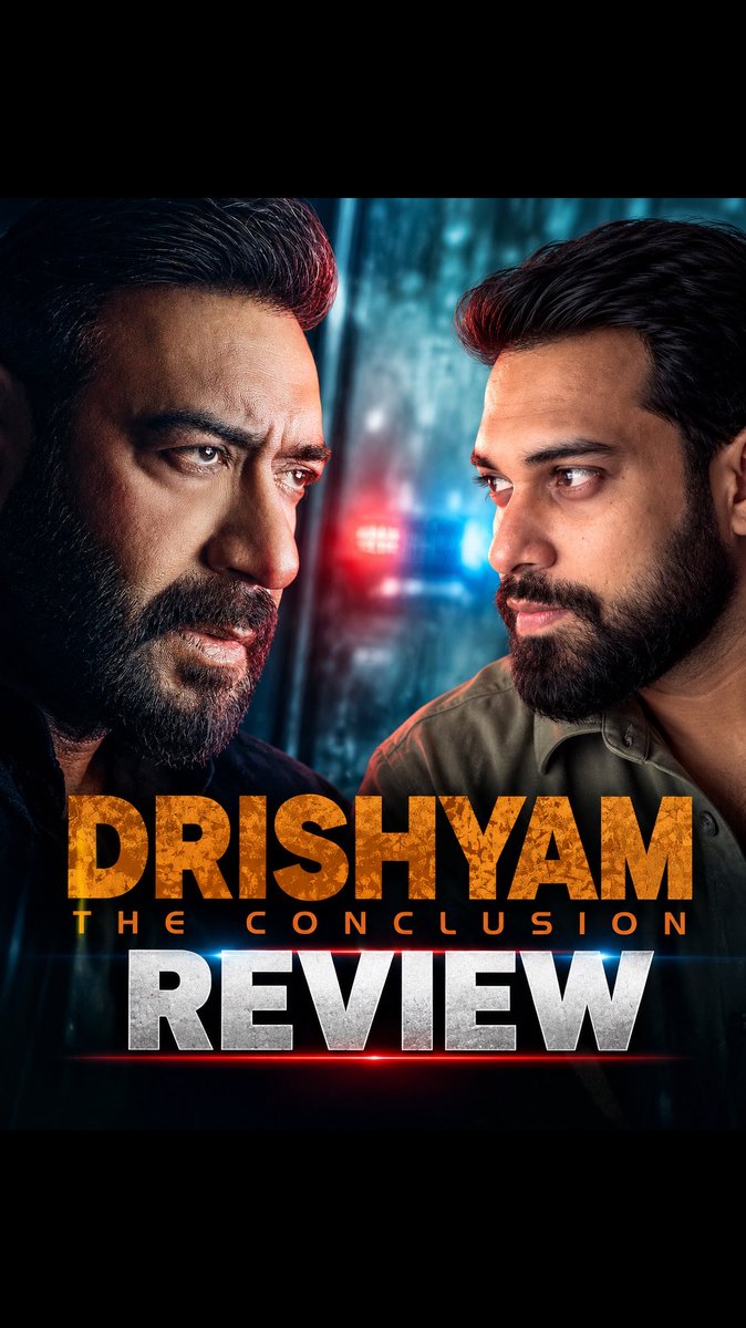 DRISHYAM THE CONCLUSION REVIEW ★★★★☆ 4*/5 - ⭐️⭐️⭐️⭐️ Vijay Salgaonkar is back and this time, the stakes are HIGHER, the investigation is TOUGHER and the game is far more intense. Ajay Devgn once again owns Vijay Salgaonkar. Calm, calculated and always several steps ahead, he makes Vijay feel even more POWERFUL this time around. The first half patiently builds the mystery, with a powerful interval blog, but the SECOND HALF is where the film truly explodes. The cat-and-mouse battle between Vijay and SP Rajveer Singh Tomar keeps the tension alive, with twists arriving at the right moments. Jaideep Ahlawat is a terrific addition to the Drishyam universe. His authority, screen presence and swagger bring a completely different energy to the investigation. His face-off with Devgn is one of the film’s major highlights. Sharp dialogues. Strong background score. Constant suspense. Courtroom drama, and then comes the CLIMAX clapworthy and hugely satisfying. DRISHYAM: THE CONCLUSION stays true to the franchise’s DNA and delivers a gripping final chapter. AJAY DEVGN OWNS IT. JAIDEEP AHLawat BRINGS THE SPARK. SECOND HALF IS THE REAL GAME. THE ENDING DESERVES APPLAUSE…. Overall ₹61cr plus Opening Guaranteed, and ₹500cr PLUS lifetime is GUARANTEED… Verdict - All time Mega Blockbuster…. #DrishyamReview #Drishyam3Review #DrishyamTheConclusionReview #AjayDevgn #JaideepAlhawat #Tabu #ShriyaSaran #AbhishekPathak #AamilKeeyanKhan #PanoramaStudios #StarStudios