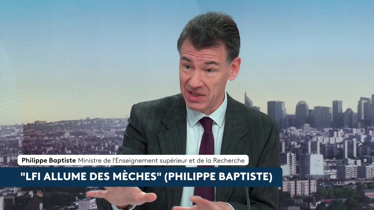 🔴 🗣 "On a des revendications qui ne sont pas toujours très structurées, je parle pour les lycéens", avance le ministre de l'Enseignement supérieur, Philippe Baptiste, qui déplore le "déchaînement de violence". #canal16