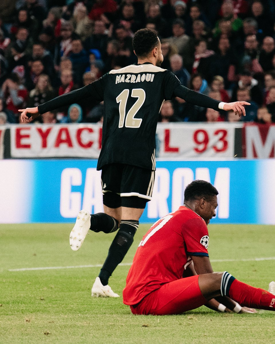 Noussair Mazraoui scores against Bayern Munich. 8 years ago today 👁️