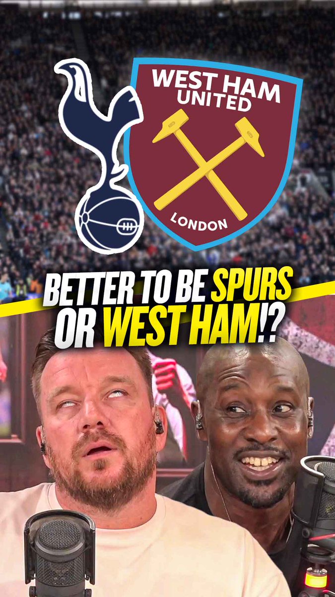😊 Cole: "It's not bad down there, winning games and getting goals!" 🤷♂️ O'Hara: "We're playing Man United... you've got QPR and Lincoln next!" O'Hara and Cole clash on who's happier this season between #THFC fans or #WHUFC fans! 👀