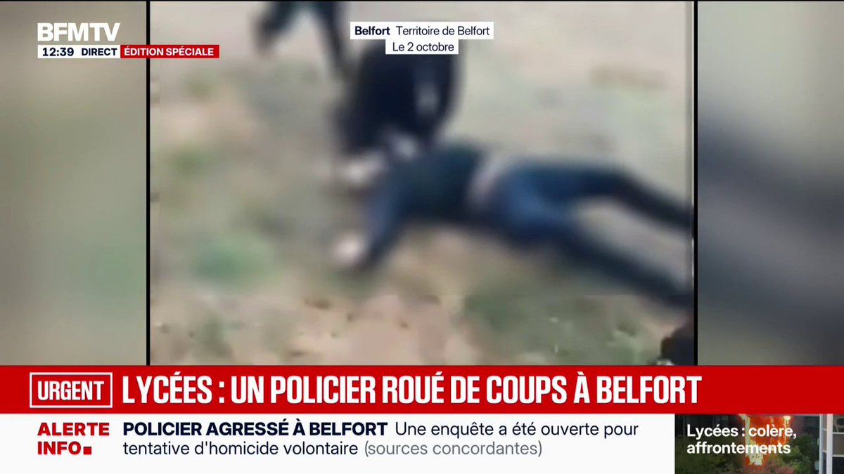 ATTENTION IMAGES VIOLENTES - Un policier haut gradĂ© en civil rouĂ© de coups Ă Belfort âĄïž Une enquĂȘte a Ă©tĂ© ouverte pour tentative d'homicide volontaire