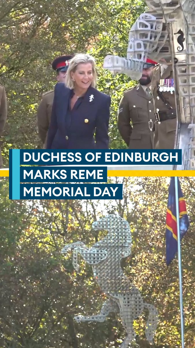 "We're incredibly proud to have the Duchess of Edinburgh as our Colonel-in-Chief"🗣️ The Duchess of Edinburgh attended the REME Memorial Day at the Royal British Legion National Remembrance Gardens🌹 The day also saw the dedication of a new memorial centrepiece