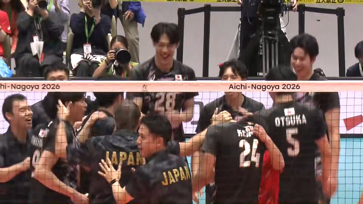 ／ #アジア大会愛知名古屋 📺#TBS 系列独占生放送中✨🎌 ＼ 決勝進出‼️🇯🇵16年ぶり🥇に王手✨🤛 ✅バレーボール男子 🔥準決勝🔥 🏐試合終了🏐 🇯🇵日本 ㉓㉕㉕㉕⑮ 3 🇨🇳中国 ㉕㉒⑱㉒⑬ 2 次戦は…👀 🗓️3日(土) 決勝 vsイラン🇮🇷 📺放送スケジュールはコチラ 💻U-NEXTで複数チャンネル同時生配信▷ 📲TVerでもLIVE配信▷ © Olympic Council of Asia 2026 #バレーボール